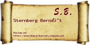 Sternberg Bernát névjegykártya